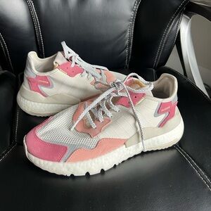 adidas Women's Athletic Shoes Pink and White